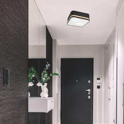 Mennyezeti lámpa SIRJA SQUARE 2xE27/60W/230V 35x35 cm fekete