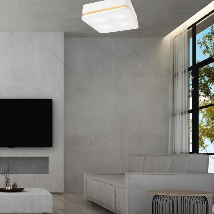 Mennyezeti lámpa SIRJA SQUARE 4xE27/60W/230V 45x45 cm fehér