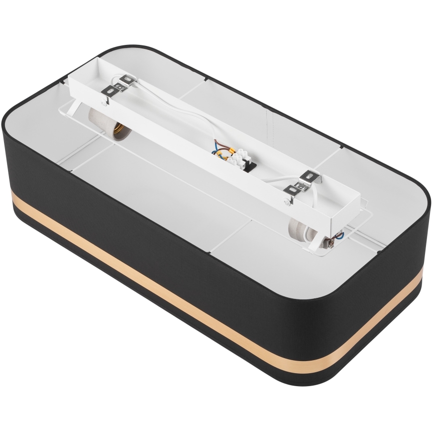 Mennyezeti lámpa SIRJA SQUARE STRIPE 2xE27/15W/230V fekete/arany