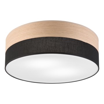 Mennyezeti lámpa SIRJA WOOD 2xE27/15W/230V átm. 45 cm fekete/tölgy