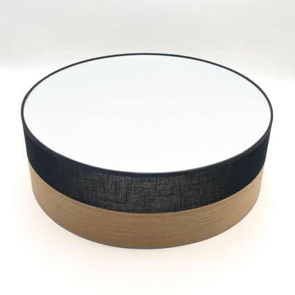 Mennyezeti lámpa SIRJA WOOD 2xE27/15W/230V átm. 45 cm fekete/tölgy