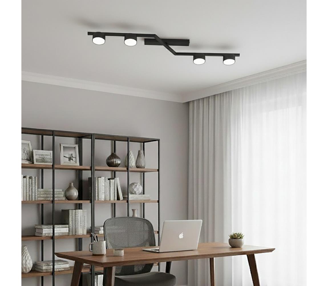 EMIBIG Mennyezeti lámpa SKAN 4xGX53/12W/230V fekete 1574/4