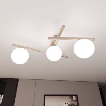 Mennyezeti lámpa SMART 3xE14/10W/230V bézs/fehér