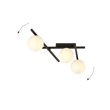 Mennyezeti lámpa SMART 3xE14/10W/230V fekete/fehér
