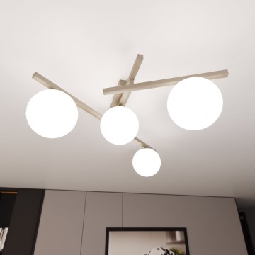 Mennyezeti lámpa SMART 4xE14/10W/230V bézs/fehér