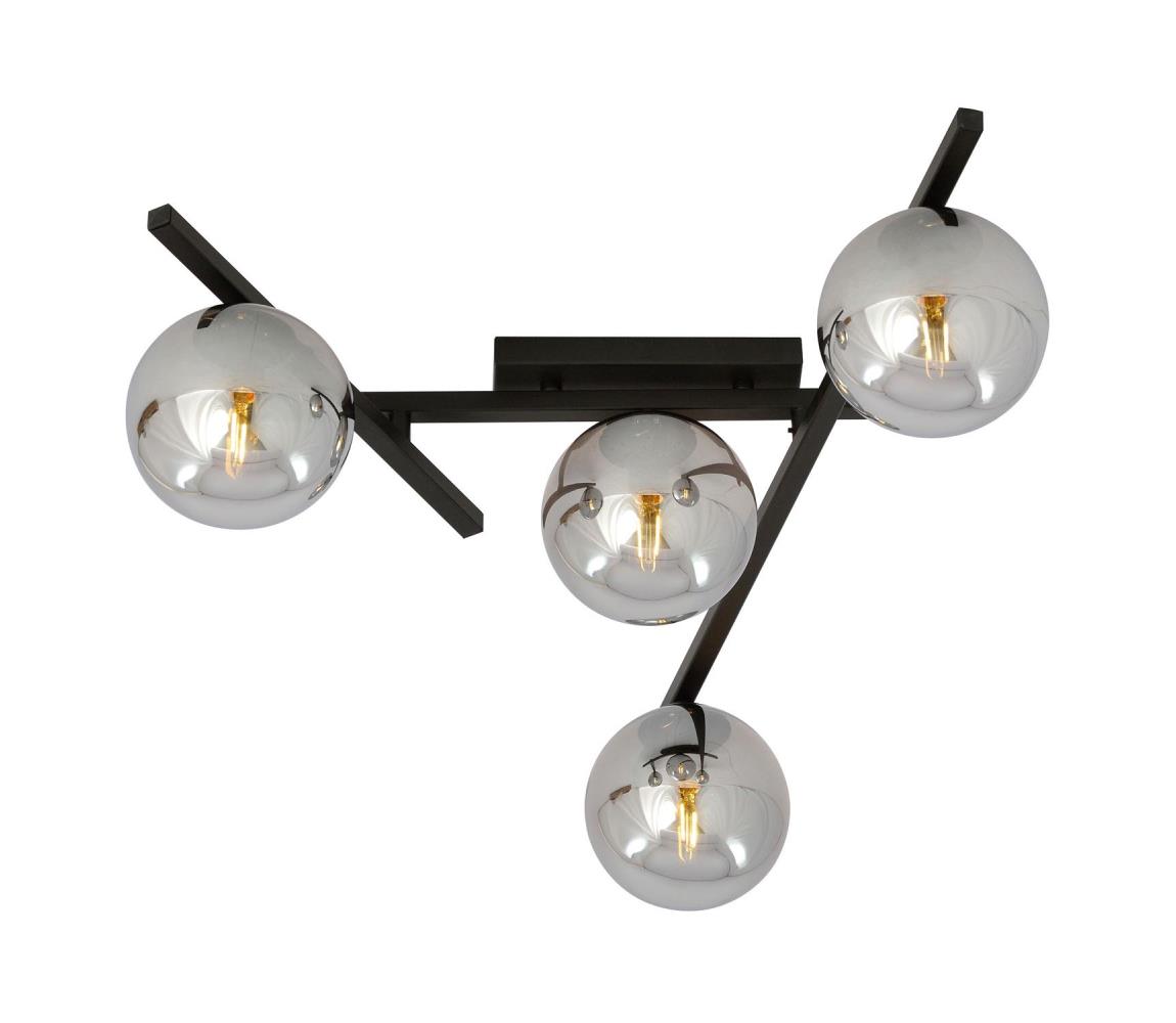 EMIBIG Mennyezeti lámpa SMART 4xE14/10W/230V fekete/szürke 1104/4