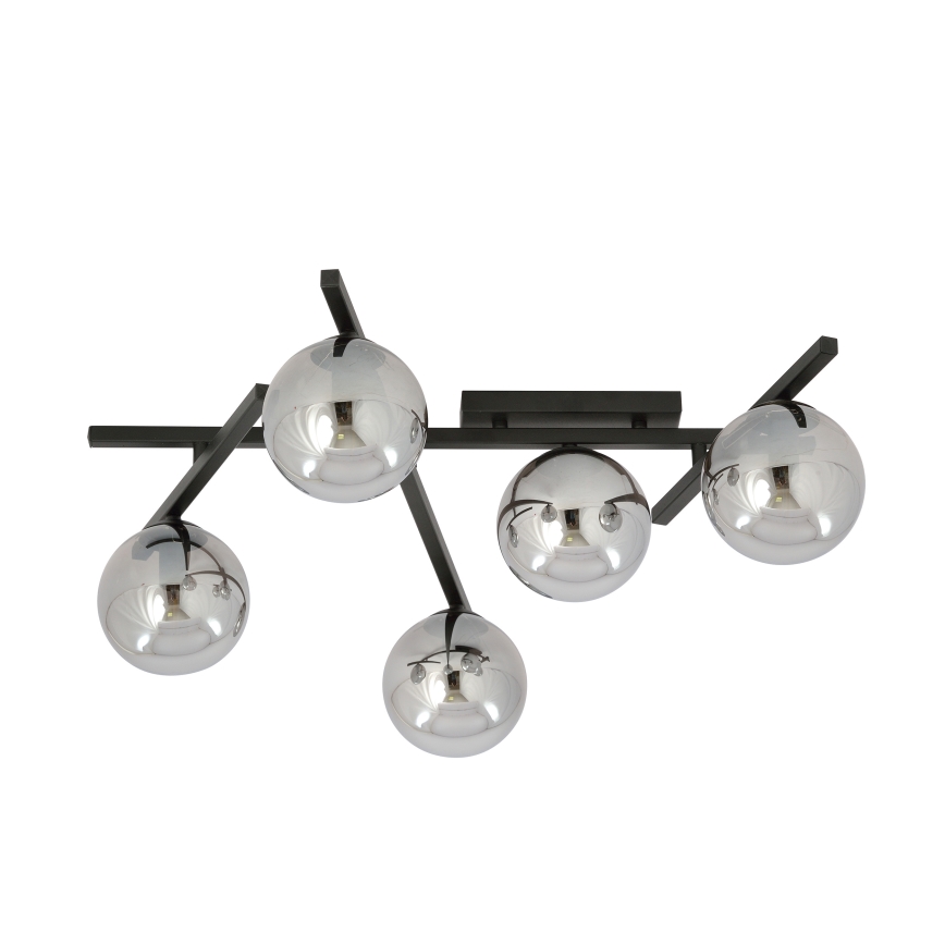 Mennyezeti lámpa SMART 5xE14/10W/230V fekete/szürke