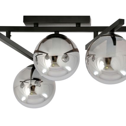 Mennyezeti lámpa SMART 5xE14/10W/230V fekete/szürke