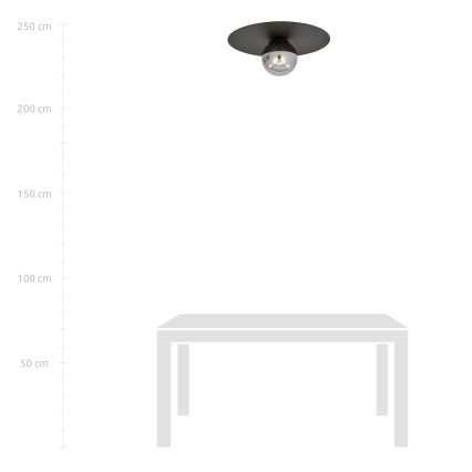 Mennyezeti lámpa SOLAR 1xE14/10W/230V fekete/szürke