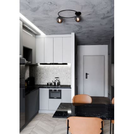 Mennyezeti lámpa SOPRA 2xE14/10W/230V fekete