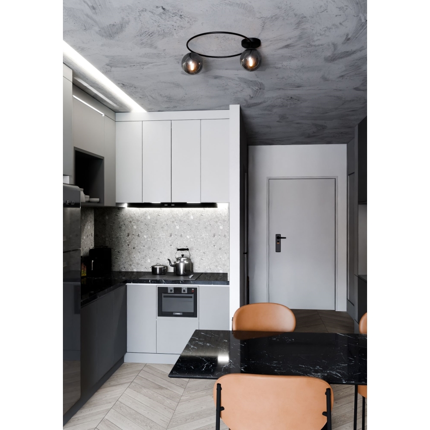 Mennyezeti lámpa SOPRA 2xE14/10W/230V fekete