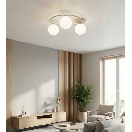 Mennyezeti lámpa SOPRA 3xE14/10W/230V bézs/fehér