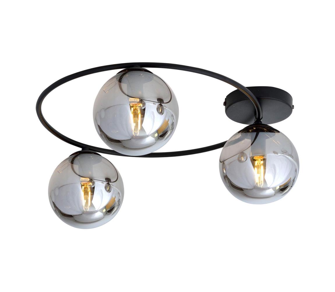 EMIBIG Mennyezeti lámpa SOPRA 3xE14/10W/230V fekete 1256/3