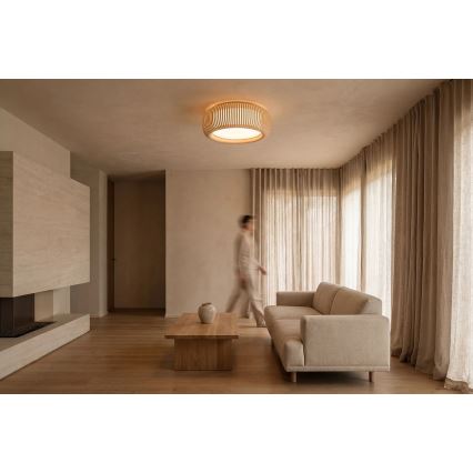 Mennyezeti lámpa STRIPES 2xE27/40W/230V átm. 55 cm krémszínű/fehér