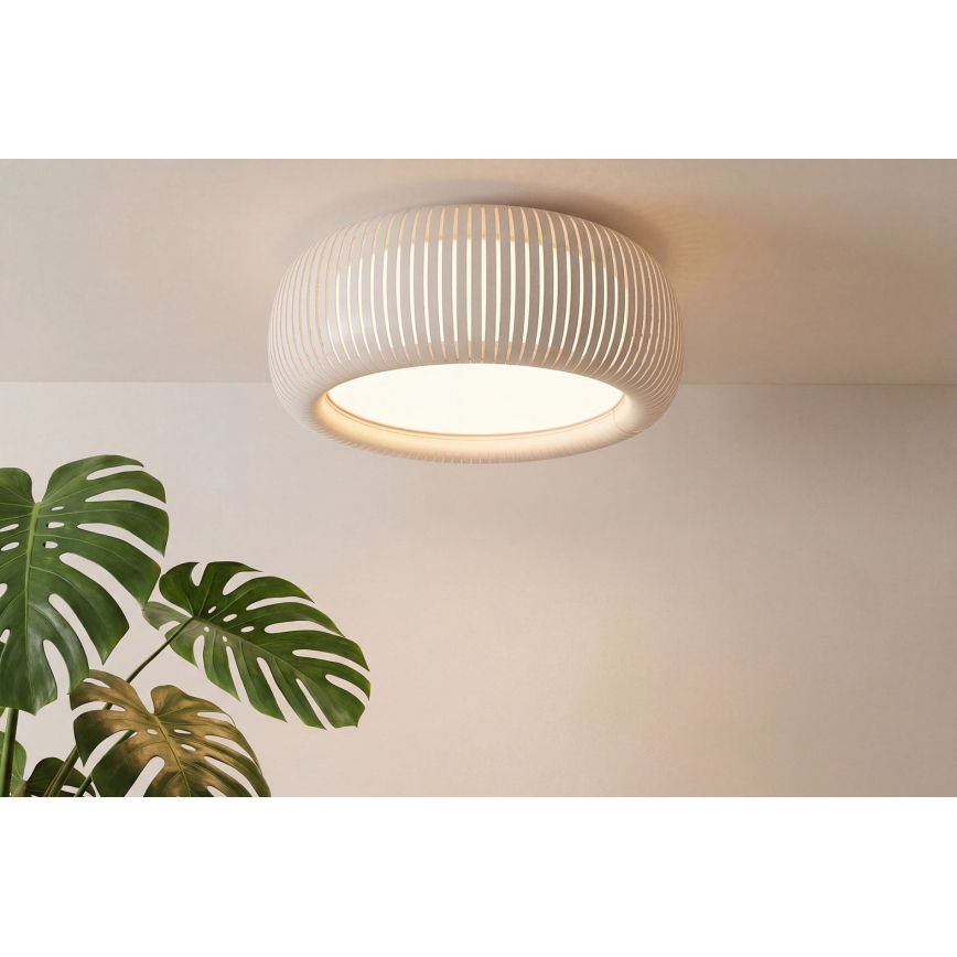 Mennyezeti lámpa STRIPES 2xE27/40W/230V átm. 55 cm krémszínű/fehér