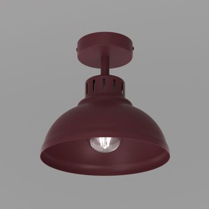 Mennyezeti lámpa SVEN 1xE27/15W/230V átm. 21 cm bordó
