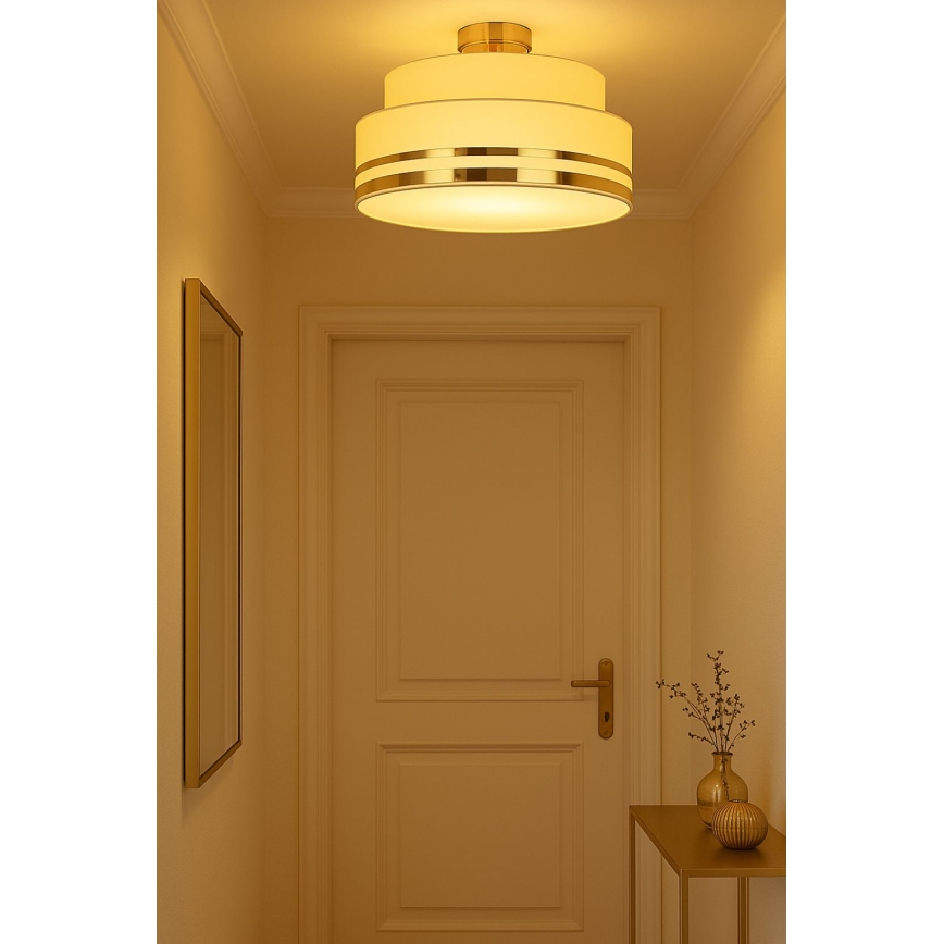 Mennyezeti lámpa TAMI 1xE27/60W/230V átm. 40 cm bézs/arany