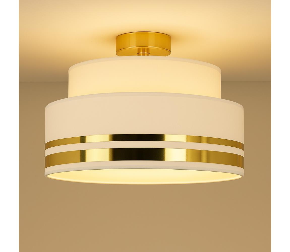 HEXE Mennyezeti lámpa TAMI 1xE27/60W/230V átm. 40 cm fehér/arany H0832