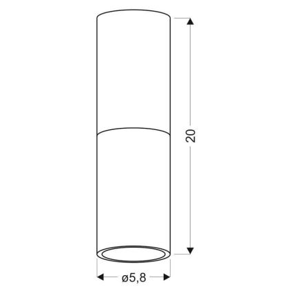 Mennyezeti lámpa TUBA 1xGU10/15W/230V