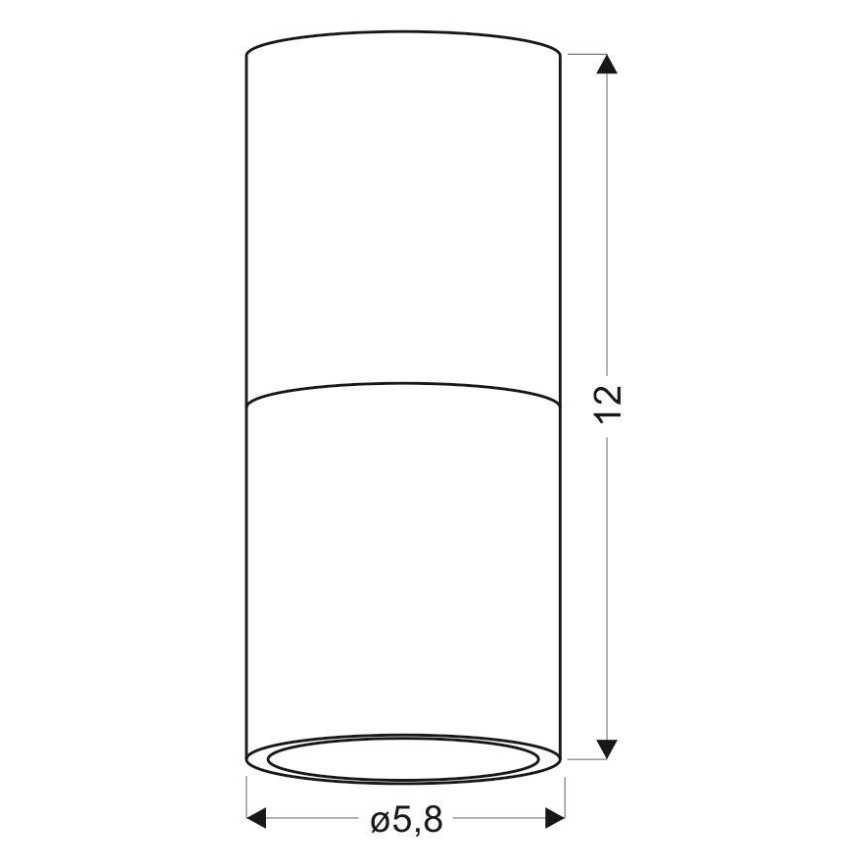 Mennyezeti lámpa TUBA 1xGU10/50W/230V fekete