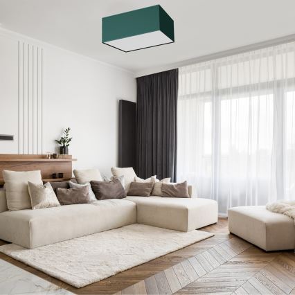 Mennyezeti lámpa VERDE 2xE27/60W/230V 40x40 cm zöld