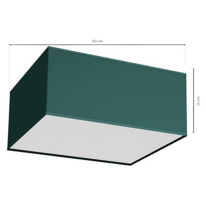 Mennyezeti lámpa VERDE 2xE27/60W/230V 40x40 cm zöld