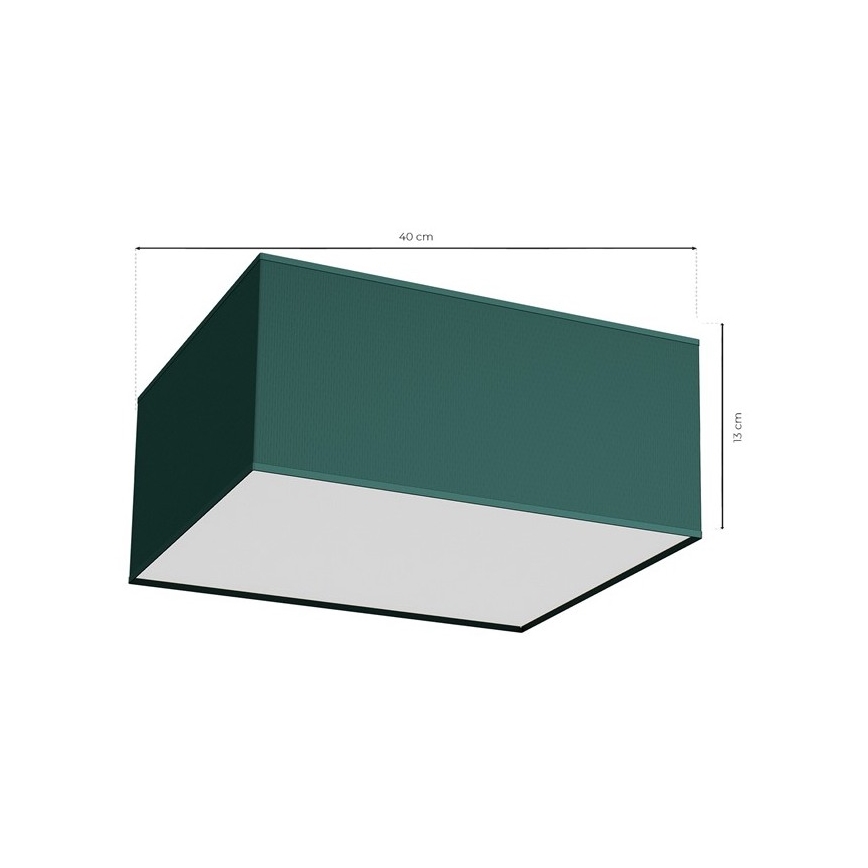 Mennyezeti lámpa VERDE 2xE27/60W/230V 40x40 cm zöld