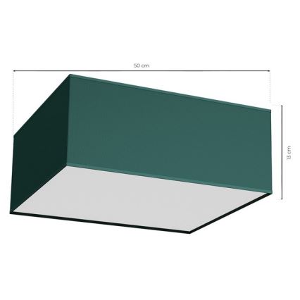 Mennyezeti lámpa VERDE 3xE27/60W/230V 50x50 cm zöld