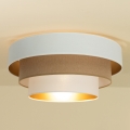 Mennyezeti lámpa WENTA 1xE27/60W/230V átm. 50 cm fehér/barna