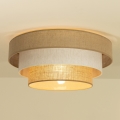 Mennyezeti lámpa WENTA 1xE27/60W/230V átm. 50 cm juta/krémszínű