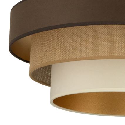 Mennyezeti lámpa WENTA 1xE27/60W/230V Ø 50 cm barna/juta/bézs
