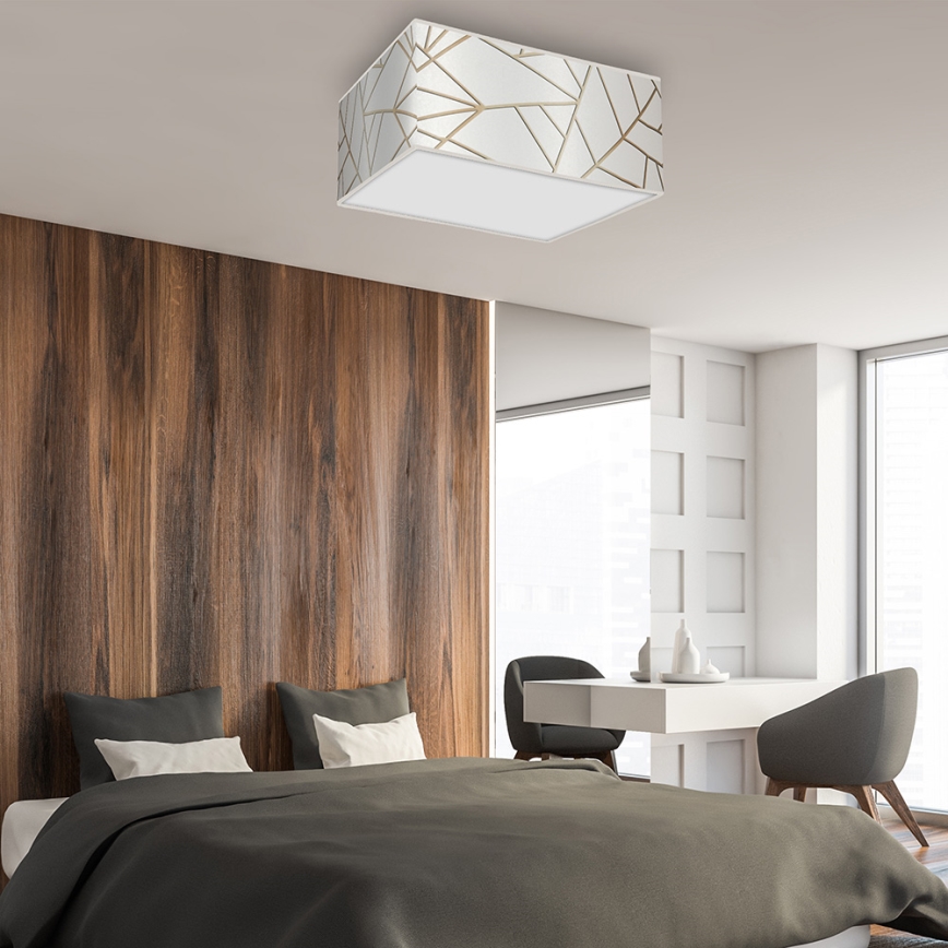 Mennyezeti lámpa ZIGGY 2xE27/60W/230V fehér/arany