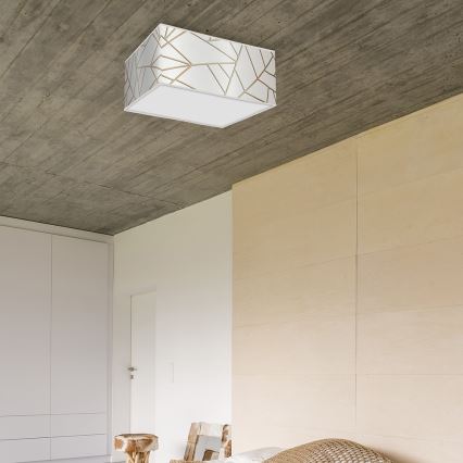 Mennyezeti lámpa ZIGGY 2xE27/60W/230V fehér/arany