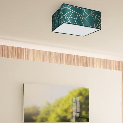 Mennyezeti lámpa ZIGGY 2xE27/60W/230V türkiz/arany