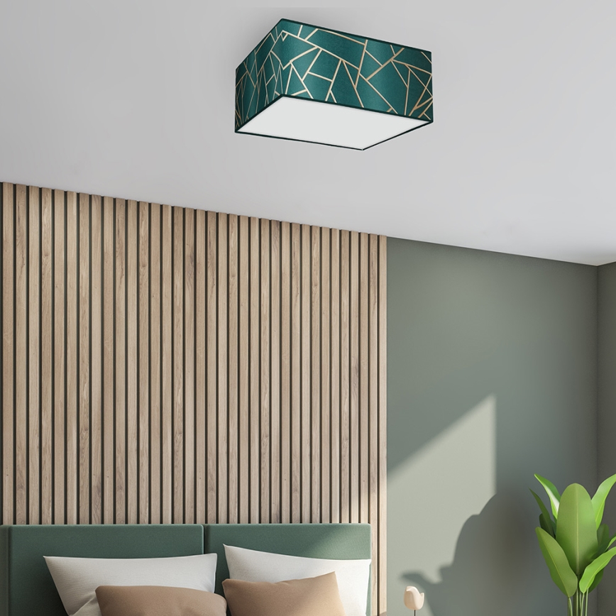 Mennyezeti lámpa ZIGGY 2xE27/60W/230V türkiz/arany