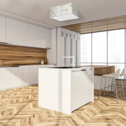 Mennyezeti lámpa ZIGGY 3xE27/60W/230V fehér/arany