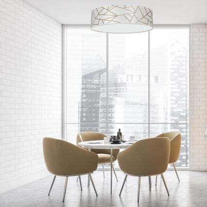 Mennyezeti lámpa ZIGGY 3xE27/60W/230V fehér/arany