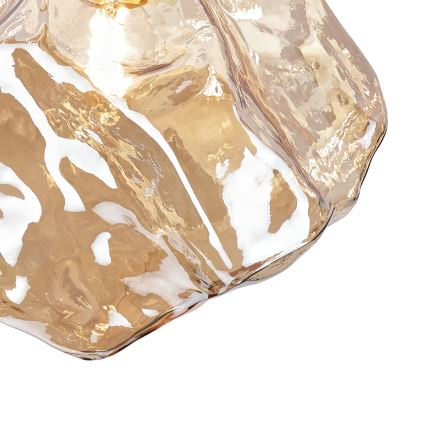 Mennyezeti lámpatest CRISTAL 1xE14/15W/230V sárgaréz/füstös bézs