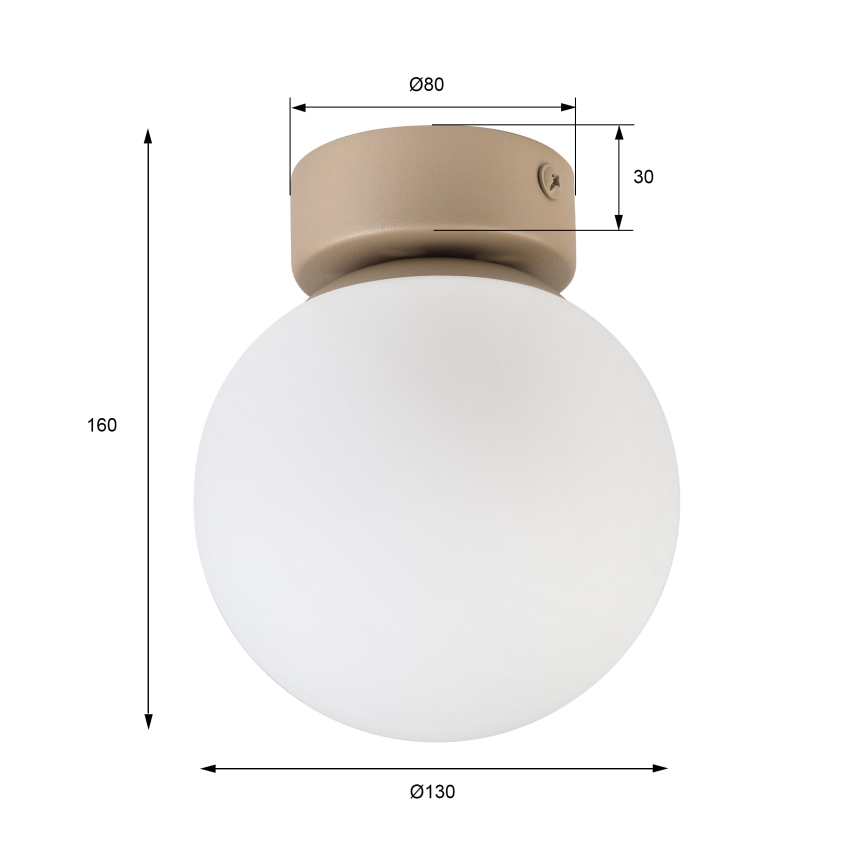Mennyezeti lámpatest ELIAS 1xE14/5W/230V átm. 13 cm bézs/fehér