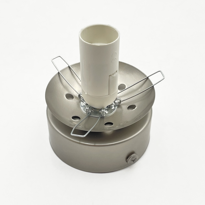 Mennyezeti lámpatest ELIAS 1xE14/5W/230V átmérő 13 cm matt króm/fehér