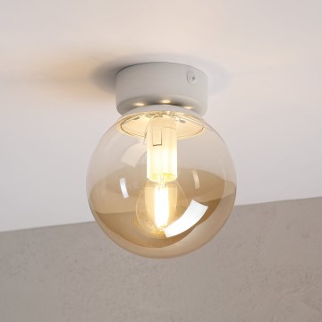 Mennyezeti lámpatest ELIAS 1xE14/5W/230V Ø 13 cm fehér/füstszínű bézs