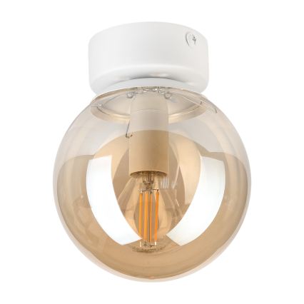 Mennyezeti lámpatest ELIAS 1xE14/5W/230V Ø 13 cm fehér/füstszínű bézs