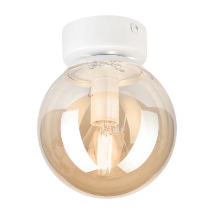 Mennyezeti lámpatest ELIAS 1xE14/5W/230V Ø 13 cm fehér/füstszínű bézs