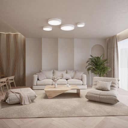 CLEO mennyezeti lámpa mozgás- és szürkületérzékelővel, 6x E27, 24W, 230V, átm. 80 cm, fehér