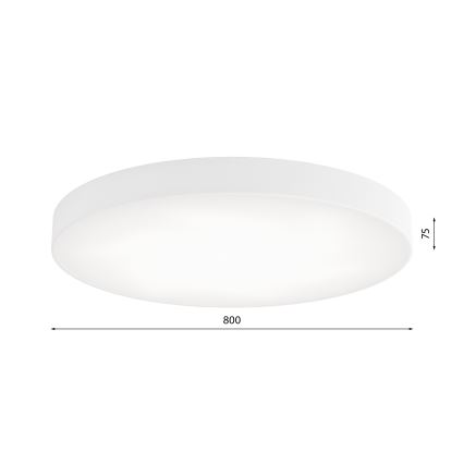 CLEO mennyezeti lámpa mozgás- és szürkületérzékelővel, 6x E27, 24W, 230V, átm. 80 cm, fehér