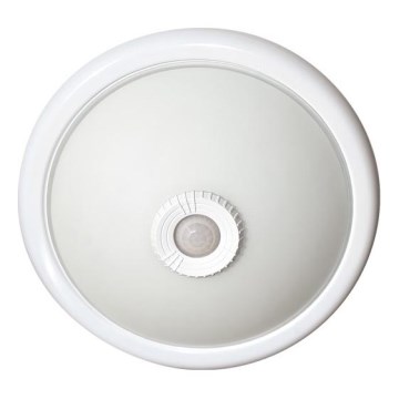 Mennyezeti lámpatest mozgás- és szürkületérzékelővel 2xE27/40W/230V, átm. 30 cm, fehér
