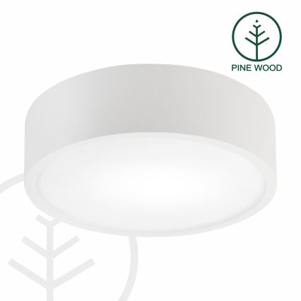 Mennyezeti lámpatest NATURAL 1xE27/15W/230V átm. 27,5 cm fenyő/fehér