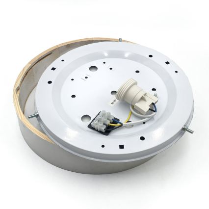 Mennyezeti lámpatest NATURAL 1xE27/15W/230V átm. 27,5 cm fenyő/fehér