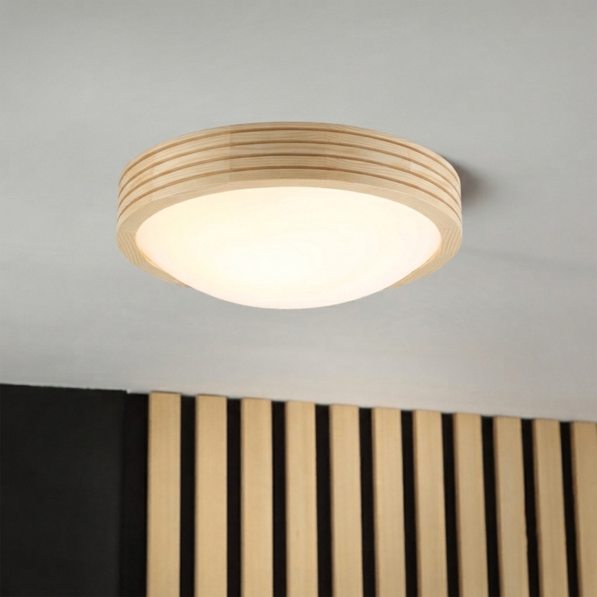 Mennyezeti lámpatest NATURAL MODERN SLIM 1xE27/15W/230V átm. 27,5 cm fenyő