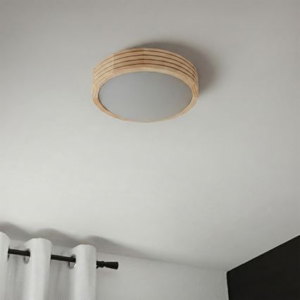 Mennyezeti lámpatest NATURAL MODERN SLIM 1xE27/15W/230V átm. 27,5 cm fenyő